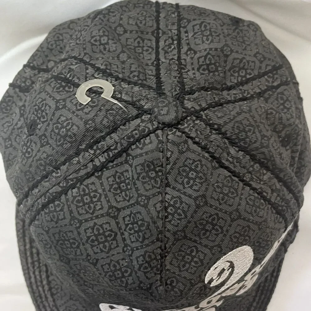 Vintage Billabong Snapback Hat Geometric Embroidered Rope Stitching Black